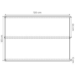 Siedzisko podkład do huśtawki ogrodowej 120x93 cm szare MultiGarden