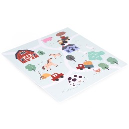 Duża mata piankowa EVA dla dzieci Farma 90,5x90,5 cm 21 el. ECOTOYS