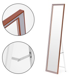 Duże lustro stojące 148 cm aluminiowa rama rozstawiane ModernHome