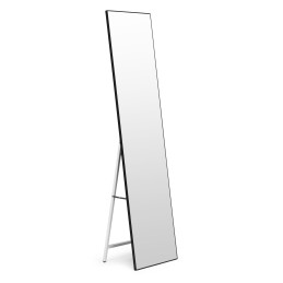Duże lustro stojące 159 cm aluminium czarna rama  ModernHome
