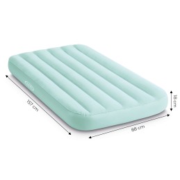 Materac dmuchany dla dzieci do spania 157x88x18 cm niebieski INTEX 66803NP BLUE