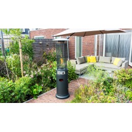 Ogrzewacz parasol gazowy grzejnik 11 kW szklany na ogród patio reduktor wąż pokrowiec MultiGarden