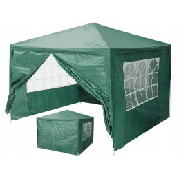 Namiot pawilon ogrodowy handlowy 3x3 m 4 ścianki zielony MultiGarden