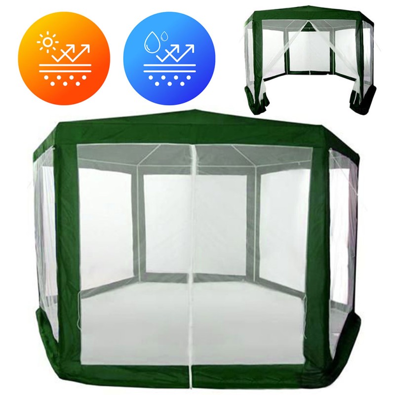 Namiot pawilon ogrodowy handlowy 2x2x2 m z moskitierą zielony MultiGarden