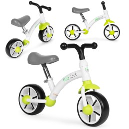 Rowerek biegowy dla dzieci koła EVA regulacja siodełka zielony ECOTOYS