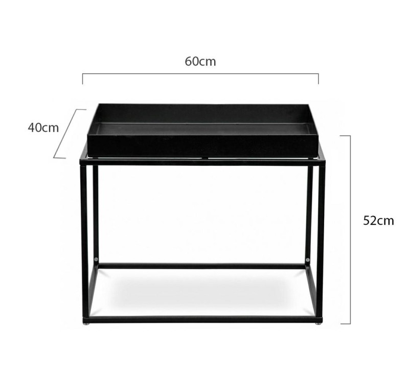 Stolik RITTA XL czarny - metal