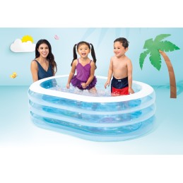 Basen dmuchany brodzik dla dzieci owalny 163x109x46 cm INTEX 57482