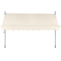 Markiza przeciwsłoneczna balkonowa 300x120 cm regulacja wysokości wodoodporna korbka ręczna beżowa MultiGarden
