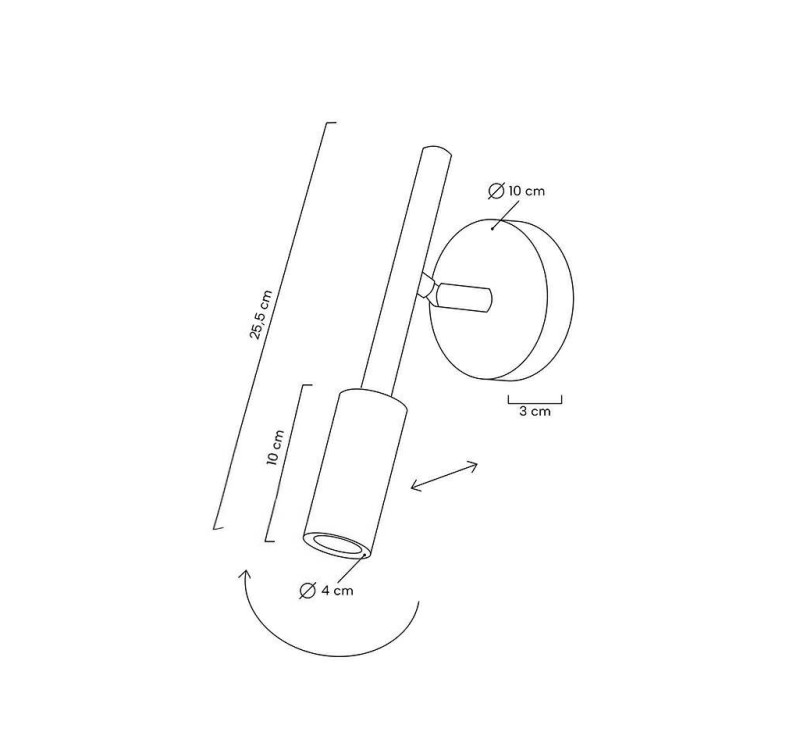MOOSEE lampa ścienna PRISMA czarna
