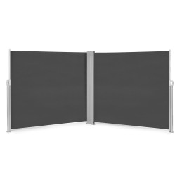 Podwójna markiza 300x300x180 cm przeciwsłoneczna boczna parawan roleta antracyt MultiGarden