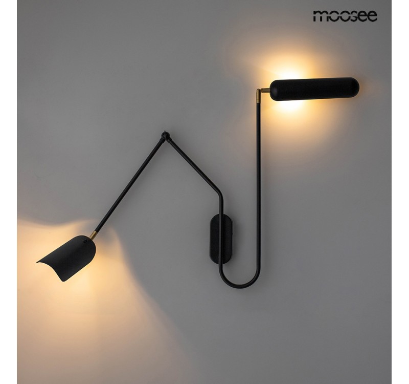 MOOSEE lampa ścienna TENTA czarna