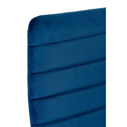 Krzesła z wyprofilowanym oparciem- VELVET NIEBIESKI - 4 sztuki