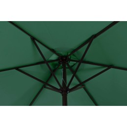 Duży parasol ogrodowy skośny łamany z korbą 6 żeber zielony 270 cm MultiGarden