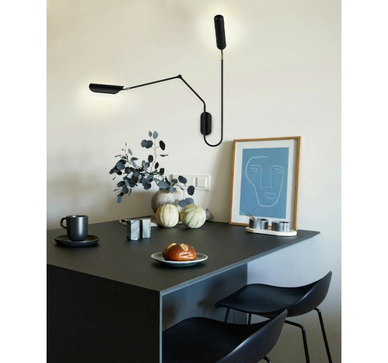 MOOSEE lampa ścienna TENTA czarna