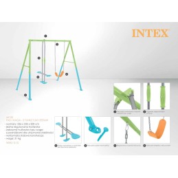 Huśtawka ogrodowa podwójna plac zabaw dla dzieci szybowiec INTEX 44120