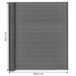 Dwustronna mata bambusowa 150x300 cm na balkon taras ogrodzenie antracyt MultiGarden