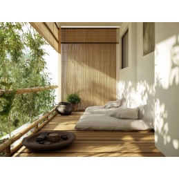Dwustronna mata bambusowa 150x500 cm na balkon taras ogrodzenie naturalna MultiGarden