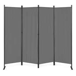 Składany parawan ogrodowy pokojowy 4-panelowy 167x216 cm szary MultiGarden
