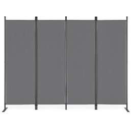 Składany parawan ogrodowy pokojowy 4-panelowy 167x216 cm szary MultiGarden
