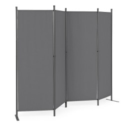 Składany parawan ogrodowy pokojowy 4-panelowy 167x216 cm szary MultiGarden