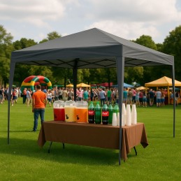 Namiot pawilon ogrodowy 3x3 m rozkładany automatycznie daszek do ogrodu na taras MultiGarden