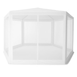Namiot pawilon ogrodowy handlowy 2x2x2 m z moskitierą biały MultiGarden