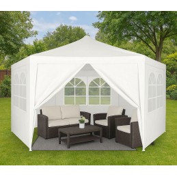 Namiot pawilon ogrodowy handlowy 2x2x2 m z oknami biały MultiGarden