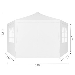 Namiot pawilon ogrodowy handlowy 2x2x2 m z oknami biały MultiGarden