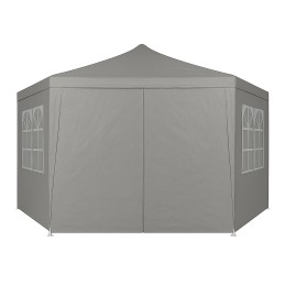 Namiot pawilon ogrodowy handlowy 2x2x2 m z oknami szary MultiGarden