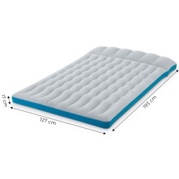 Materac dmuchany dwuosobowy kempingowy 193x127x17 cm łóżko z zagłówkiem INTEX 67999
