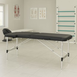 Aluminiowy stół do masażu i rehabilitacji 2-segmentowy składany w walizkę + torba ModernHome