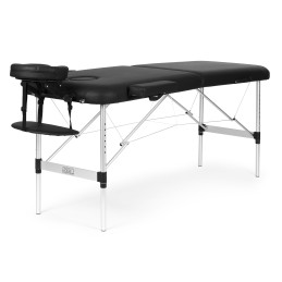 Aluminiowy stół do masażu i rehabilitacji 2-segmentowy składany w walizkę + torba ModernHome