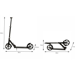 Hulajnoga miejska dla dzieci i młodzieży składana regulacja wysokości 95-105 cm koła 200 mm