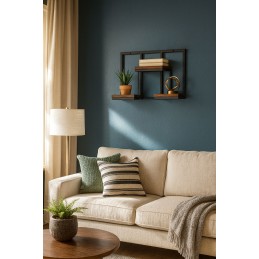 Kwietnik ścienny półka wisząca na kwiaty ozdoby 3 poziomy loft ModernHome