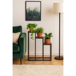 Kwietnik stojący stojak na kwiaty ozdoby 3 półki loft ModernHome