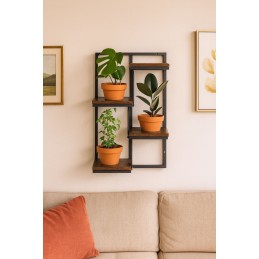 Kwietnik ścienny półka wisząca na kwiaty ozdoby 4 poziomy loft ModernHome