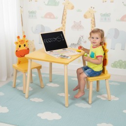 Zestaw mebli dla dzieci stolik + 2 krzesła żyrafa ECOTOYS