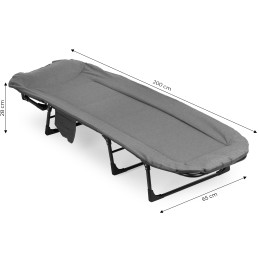 Łóżko polowe turystyczne 200x65 cm kanadyjka leżanka składana MultiGarden