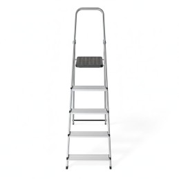Drabina aluminiowa jednostronna 5 stopni składana z podestem 150 kg ModernHome