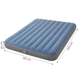 Materac dmuchany dwuosobowy 203x152x25 cm z wbudowaną pompką elektryczną INTEX 64189