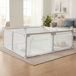 Kojec dla dziecka 140x200 cm suchy basen plac zabaw szary + torba ECOTOYS