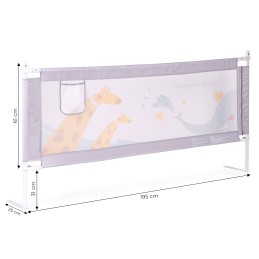 Barierka ochronna na łóżko 200 cm osłona zabezpieczenie dla dzieci ECOTOYS