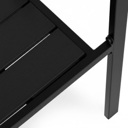 Zestaw 2 krzeseł ogrodowych na taras balkon stal HDPE czarne MultiGarden
