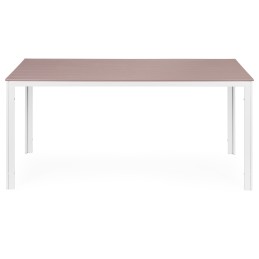 Stół ogrodowy 6-osobowy 156x78 cm polywood meble na taras beżowe białe MultiGarden