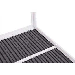 Stół ogrodowy 6-osobowy 156x78 cm polywood meble na taras szare białe MultiGarden