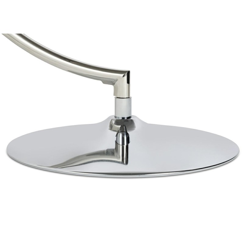 Fotel BUBBLE STAND poduszka żółta - podstawa chrom, korpus akryl, poduszka wełna