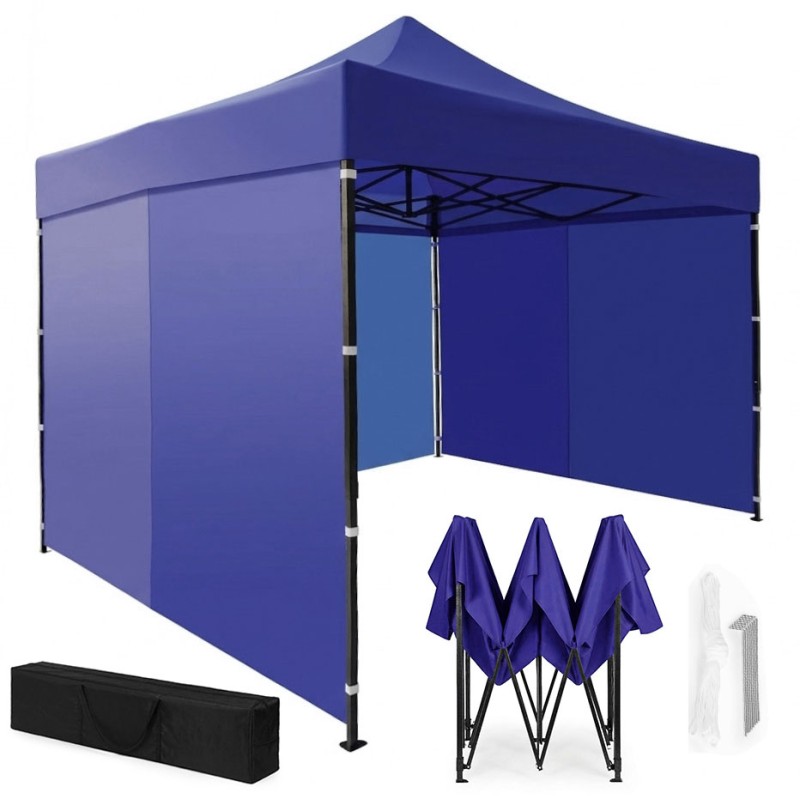 Pawilon ogrodowy eventowy automatyczny samorozkładalny namiot 3x3 m niebieski MultiGarden