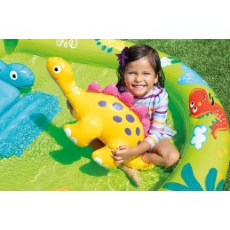 Basen dmuchany dla dzieci wodny plac zabaw z dinozaurami zjeżdżalnia fontanna INTEX 57166
