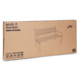Drewniana ławka ogrodowa z ażurowym oparciem 118x52 cm parkowa MultiGarden