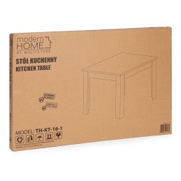 Stół prostokątny do kuchni jadalni dla 4 osób 120x80 cm dąb sonoma ModernHome